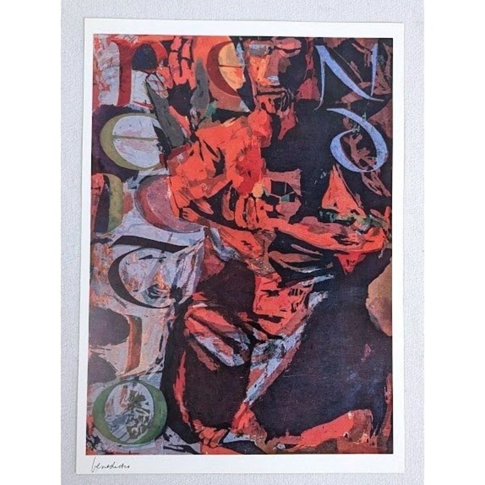Sister Corita Kent Benedictio 10x14 Screen Print Expressionist Catholic Blessing